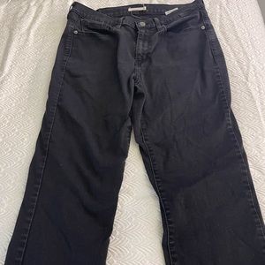straight leg black jeans